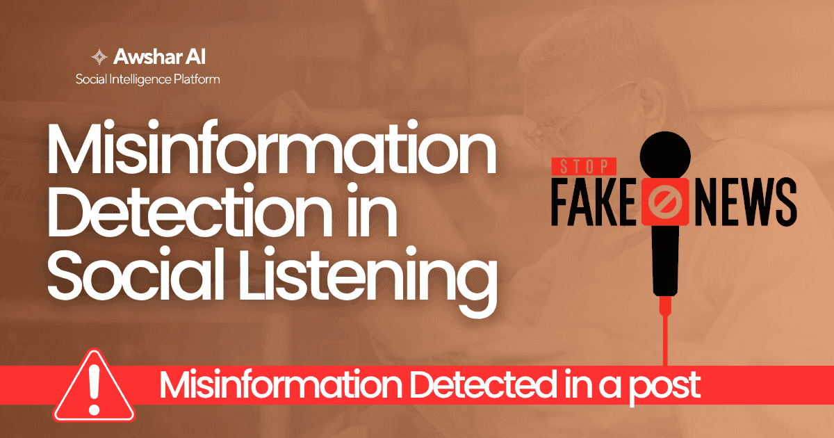 Misinformation Detection in Social Listening | Real-Time Tracking with Awshar AI